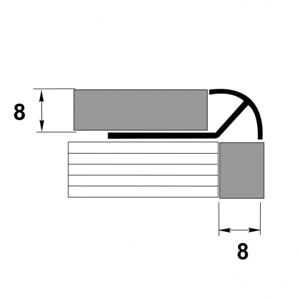 Угловой для плитки внеш. ПУ  20-10