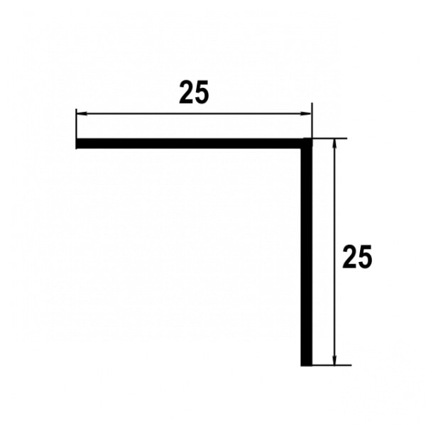 Угол рифленый из алюминиевого листа Квинтет Укв 03
