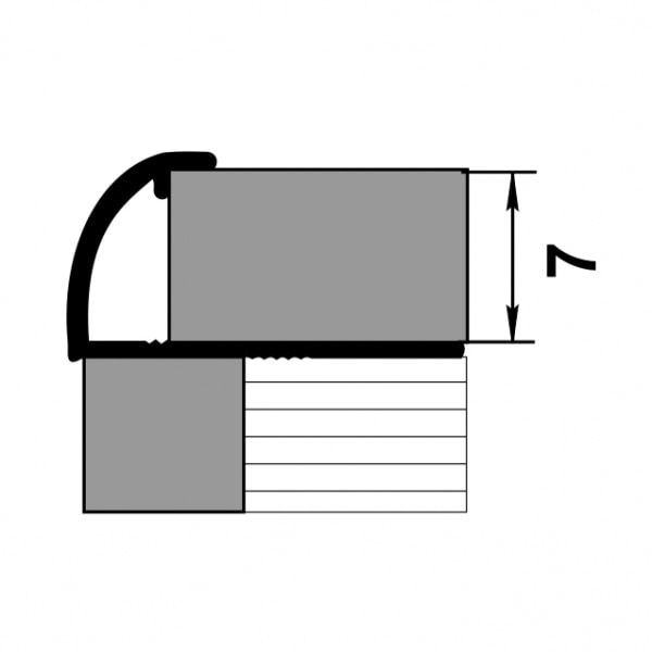 Профиль для плитки внеш. ПК  03-7
