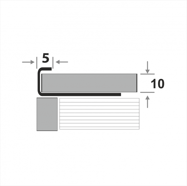 Профиль для кафеля внешний К 10 Схема