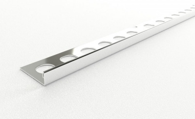 Профиль окантовочный для плитки внешний ПК 01-6 (2700, 001, Полированная нержавеющая сталь, AISI 304)