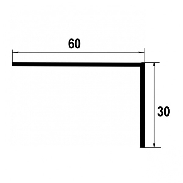 Угол рифленый из алюминиевого листа Квинтет Укв 02