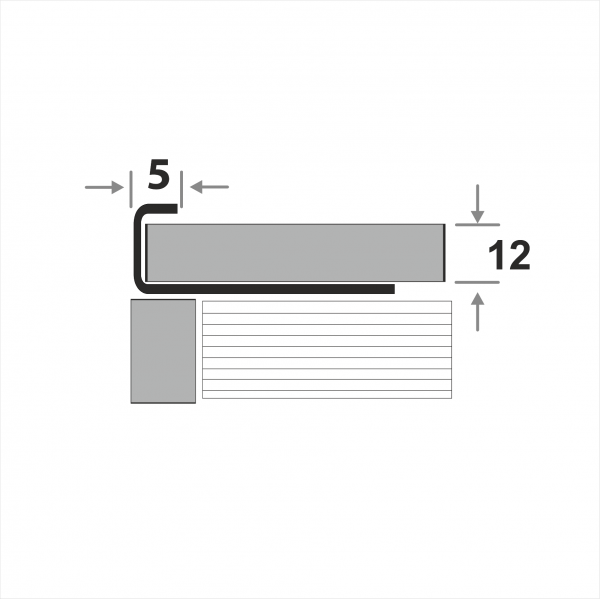 Профиль для кафеля внешний К 12 Схема
