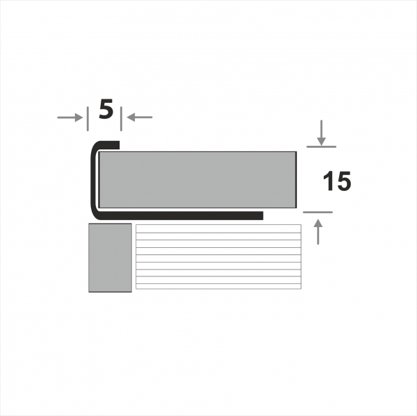 Профиль для кафеля внешний К 15 Схема