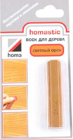 Воск homastic для восстановления паркета и ламината (30гр) (светлый орех)