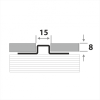 Разделительный профиль для кафеля высотой ПП 15-8