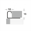 Профиль окантовочный для плитки наружный ПК 03-15