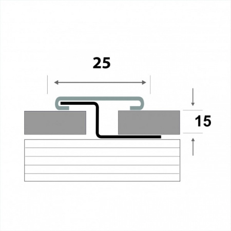 Профиль Т-образный под плитку ПК 15-15