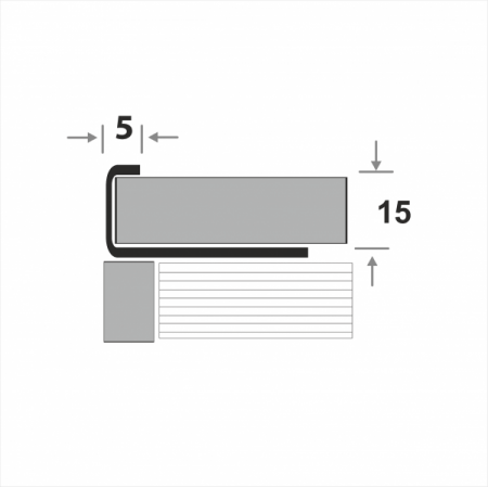 Профиль для кафеля внешний К 15 Схема